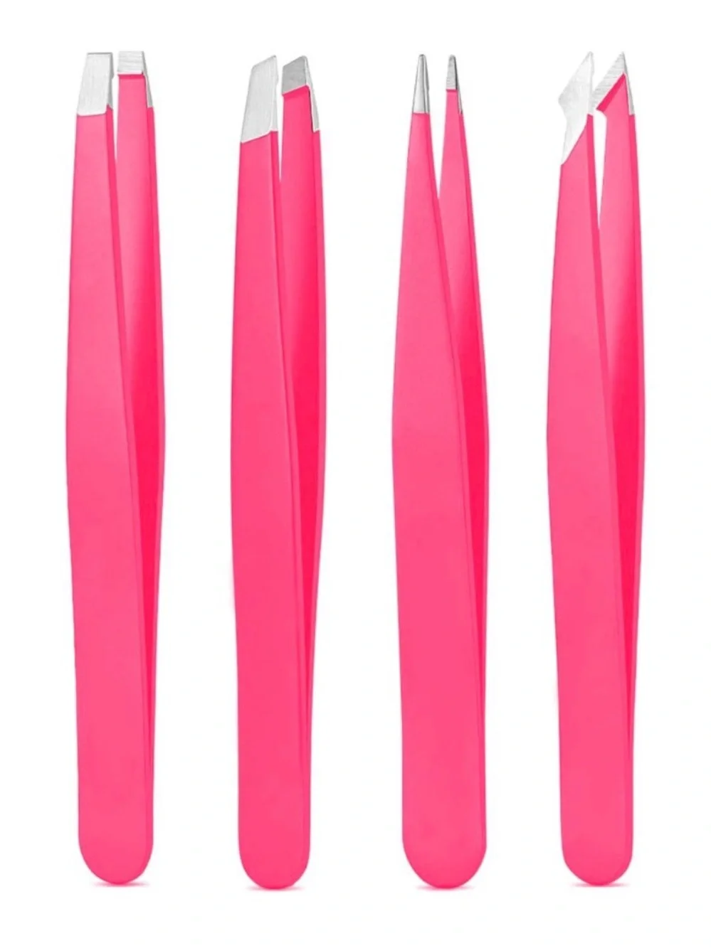 New Set of 4 Hot Pink Precision Tweezers